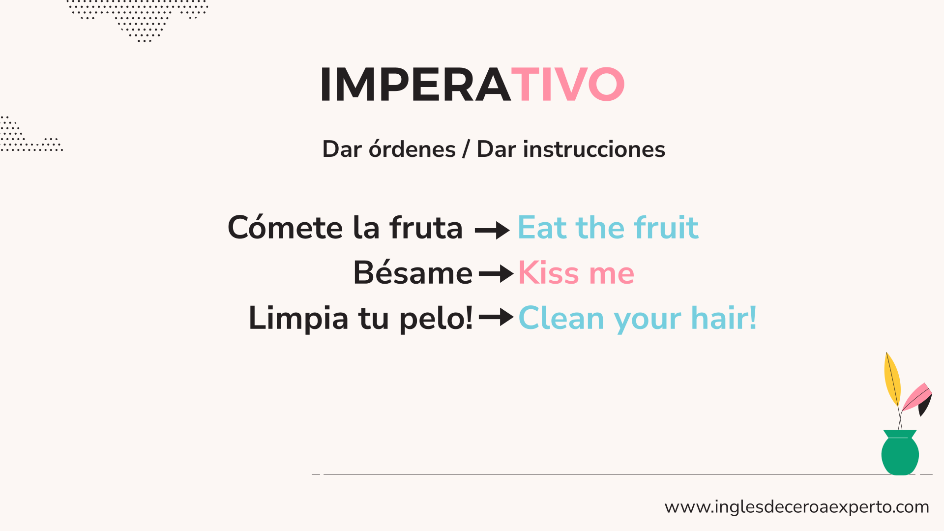 IMPERATIVO EN INGLÉS