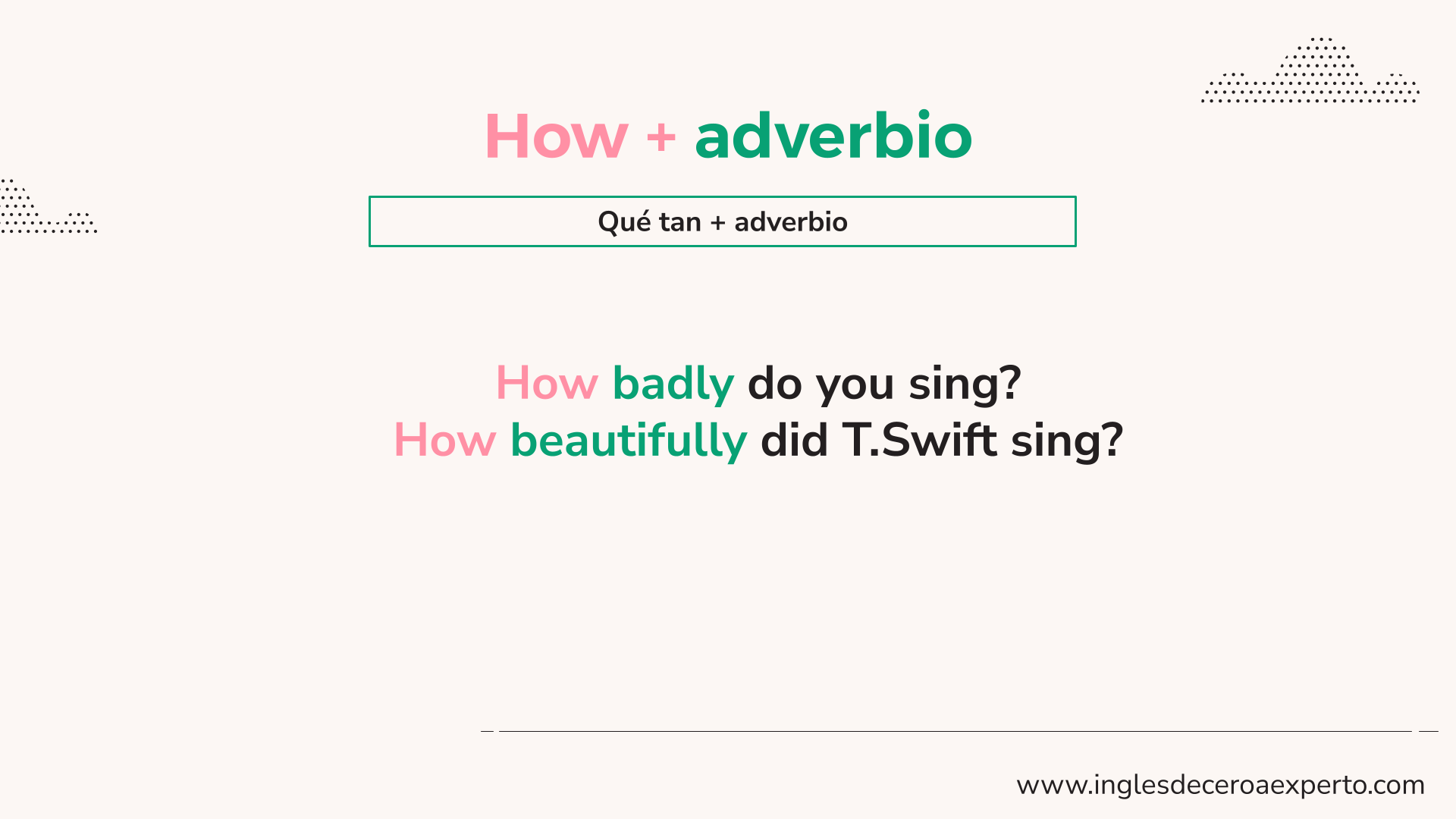 HOW+ADVERB